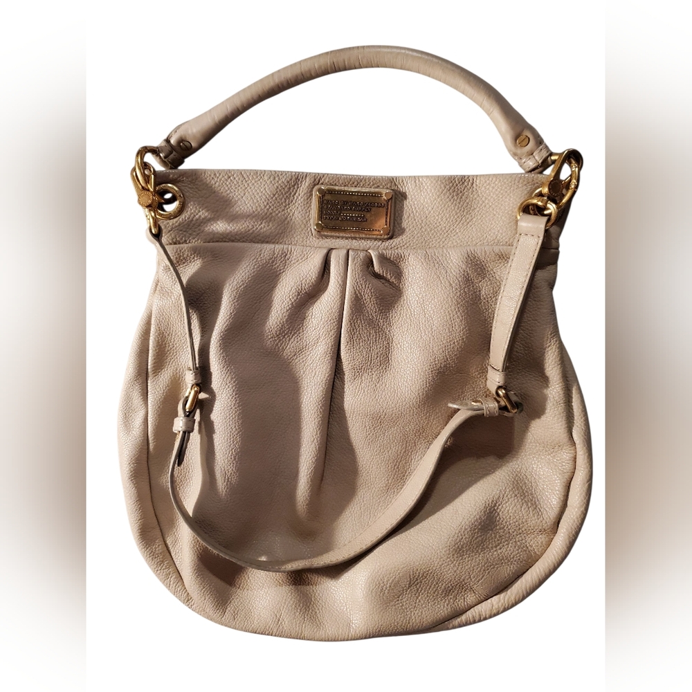 Marc Jacobs Leather Hillier Bag In Beige